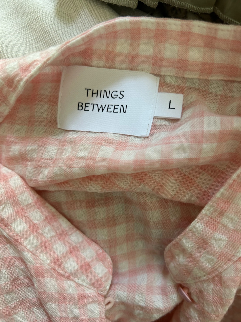 Things Between Pink Check Textured Top - Picture 6 of 7